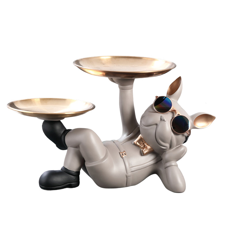 Cute French Bulldog Resin Figurine Table Decor Ornament