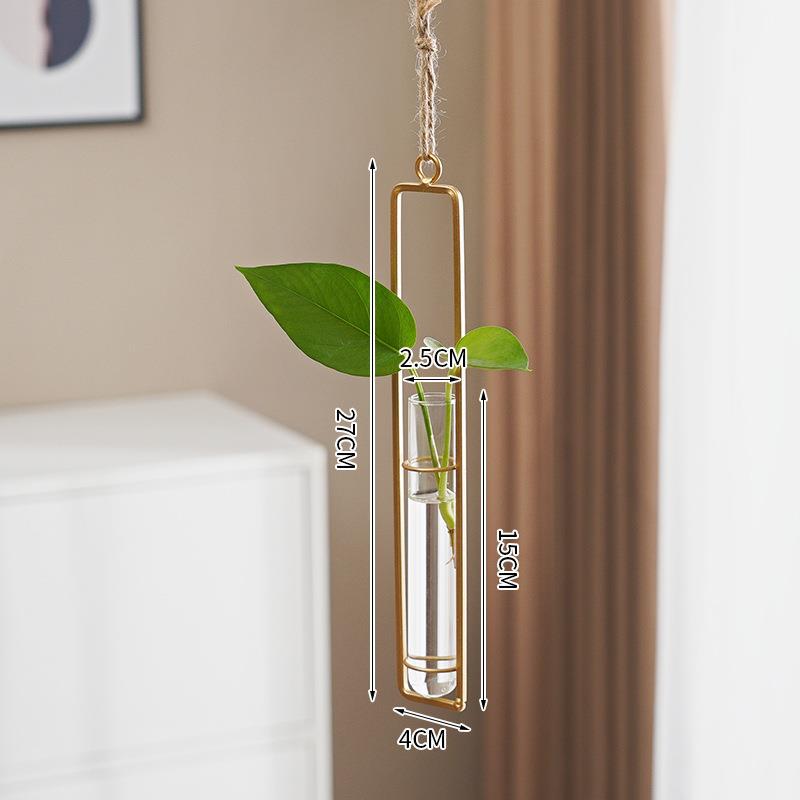 Scandinavian Glass Hydroponic Vase Hanging Wall Plant Decor
