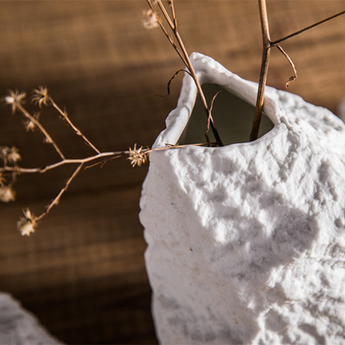 Modern Marble Ceramic Flower Vase Home Decoration Ornament