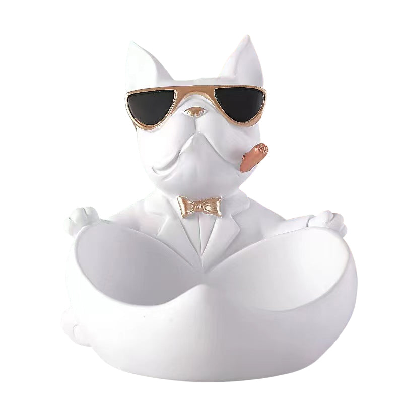 Cute French Bulldog Resin Figurine Table Decor Ornament