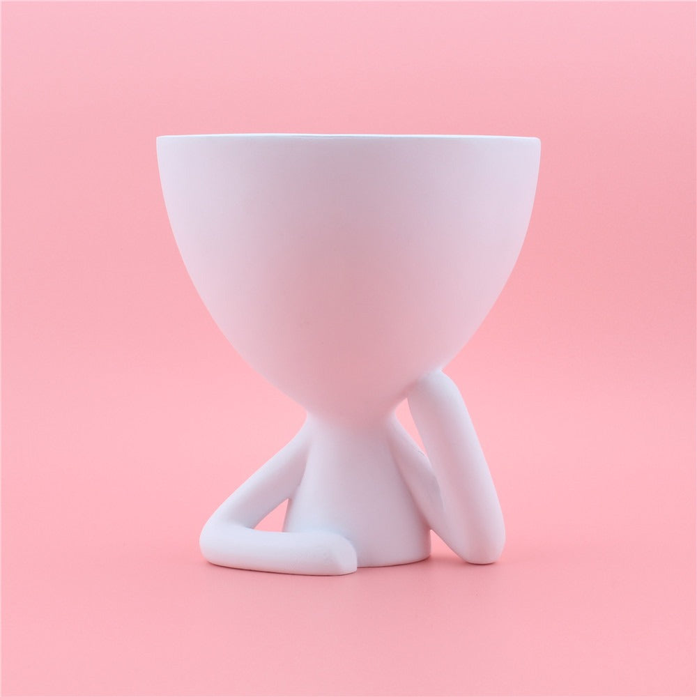 Cartoon Cheek Support Figurine Creative Desktop Home Decoration