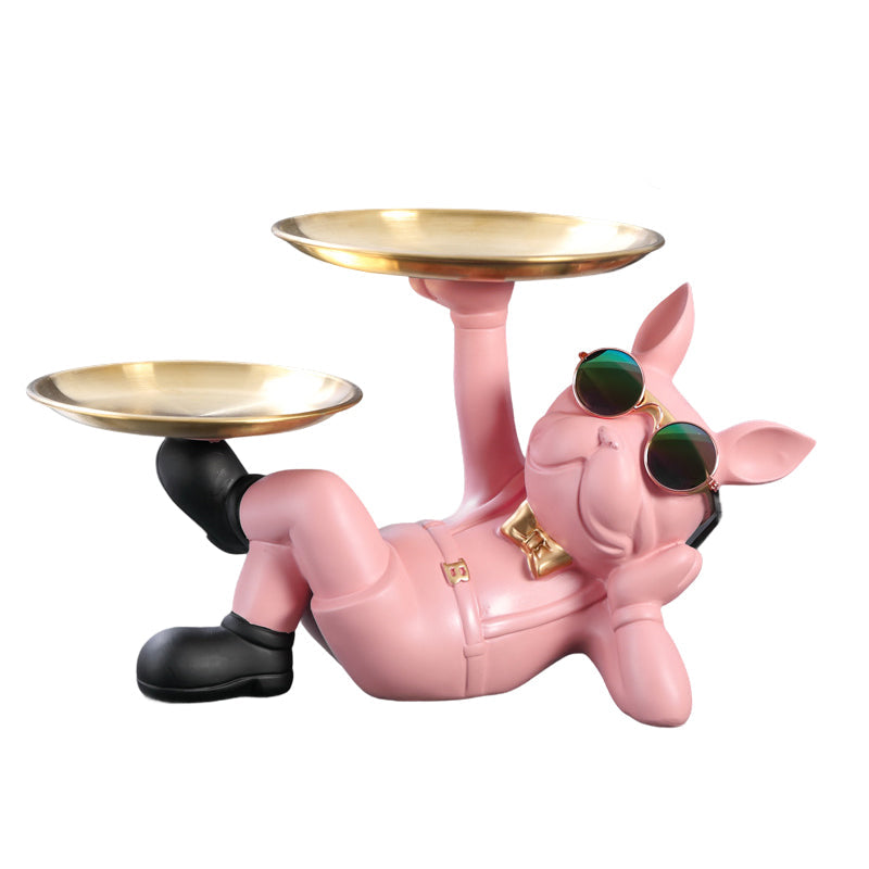 Cute French Bulldog Resin Figurine Table Decor Ornament