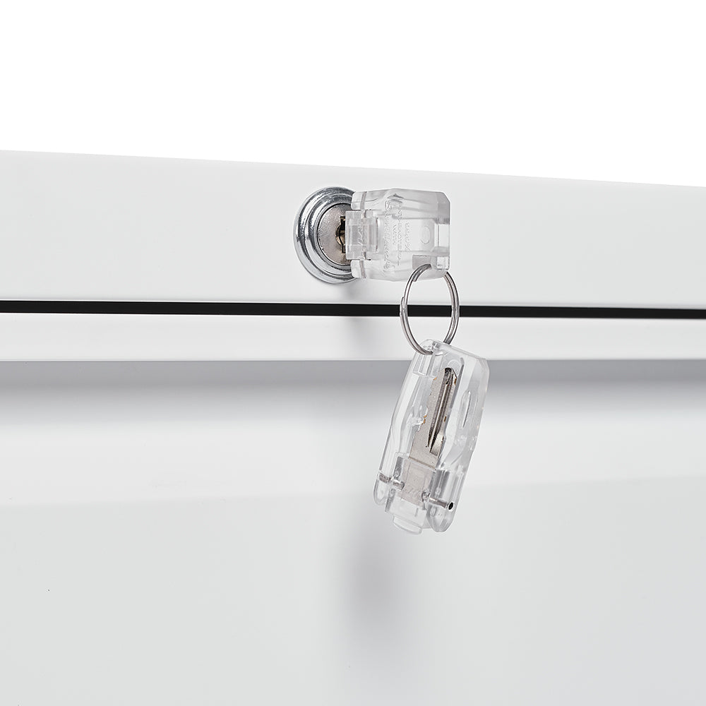 White 3 Drawer Lateral Filing Cabinet with Lock