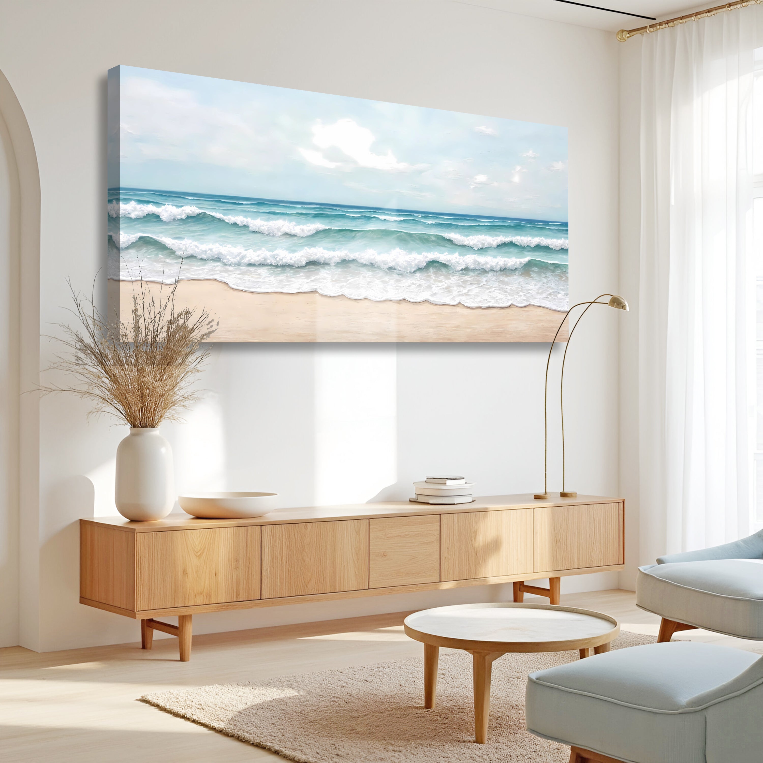 Serene Ocean Wave Coastal Wall Art Modern Décor