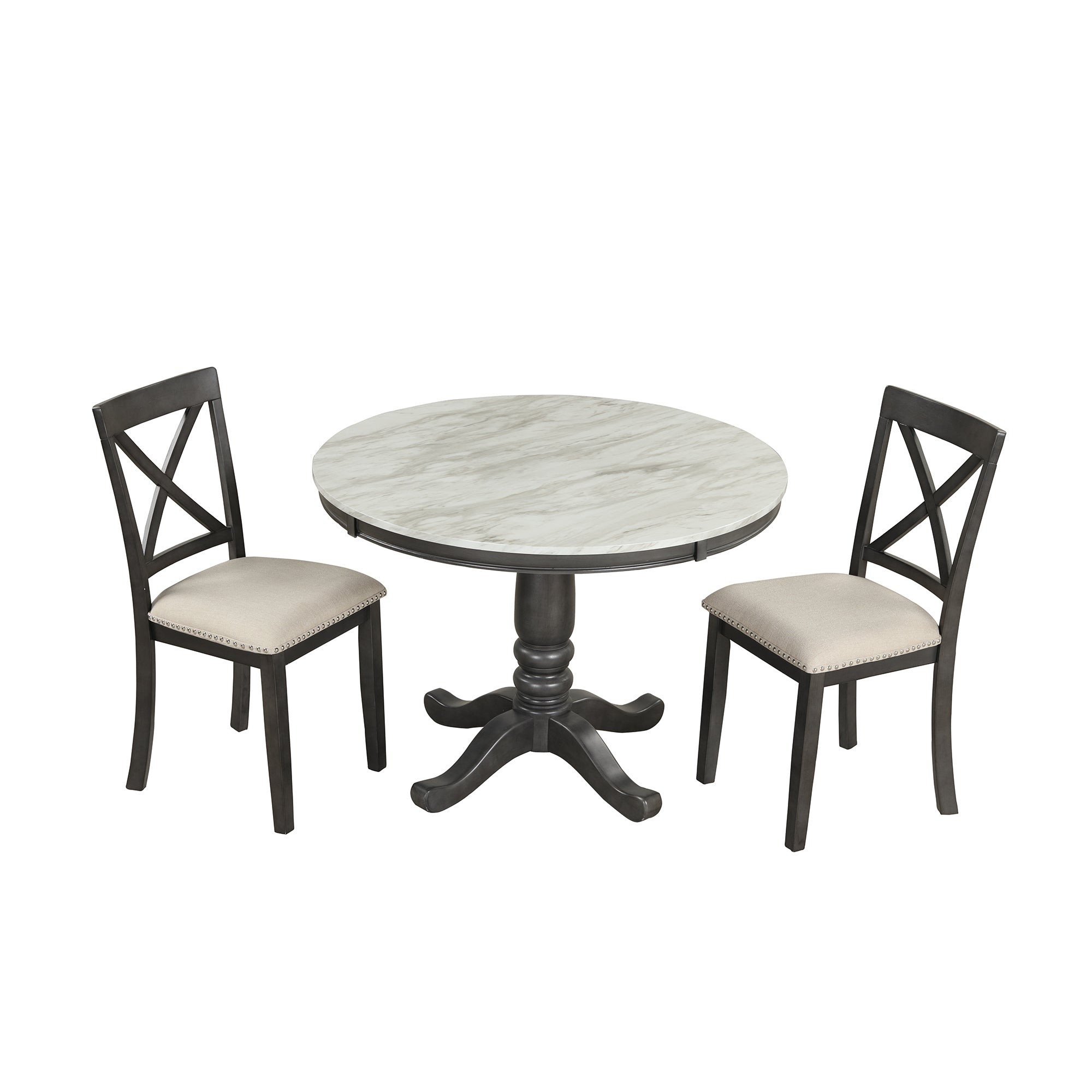 5-Piece Solid Wood Dining Table Chair Set