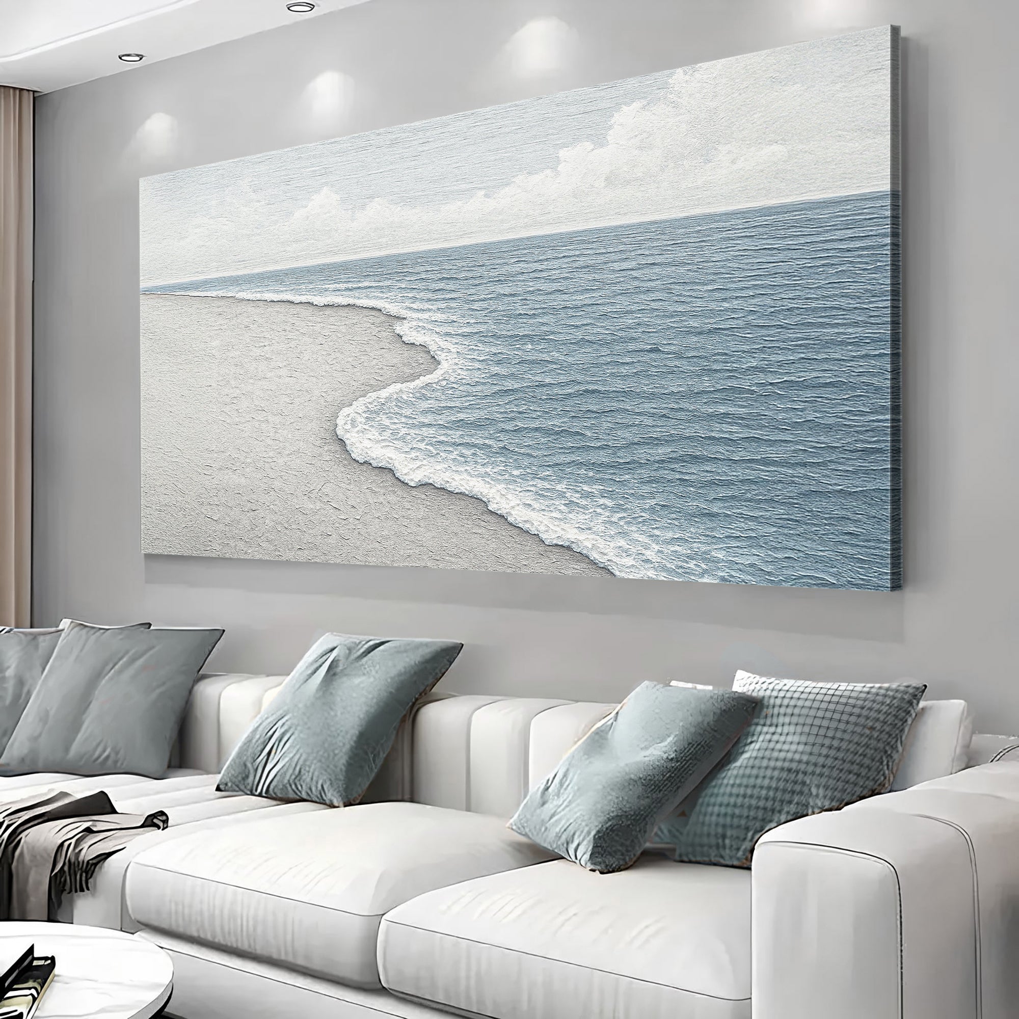 Abstract Beach Shore Wall Art Coastal Home Decoration
