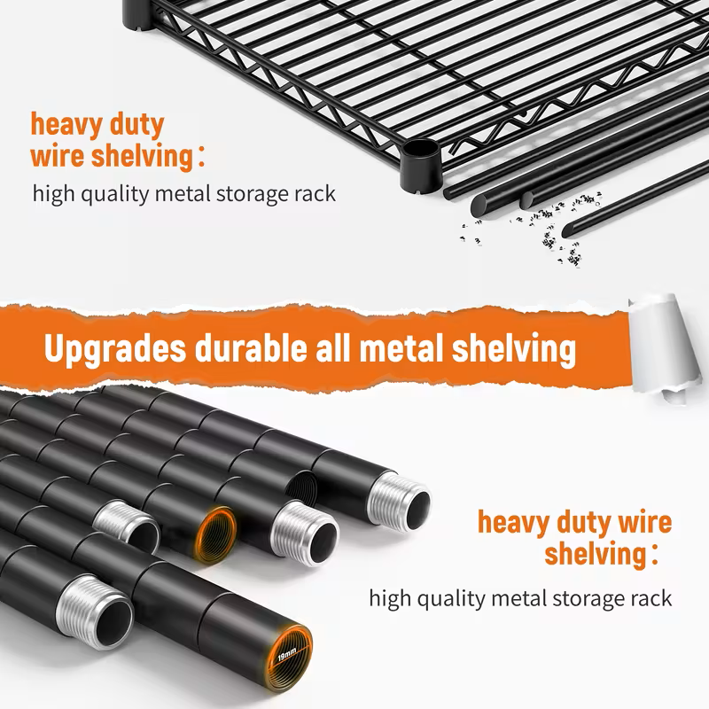 Adjustable Wire Shelving Rack Multi-Tier Storage Shelf Unit