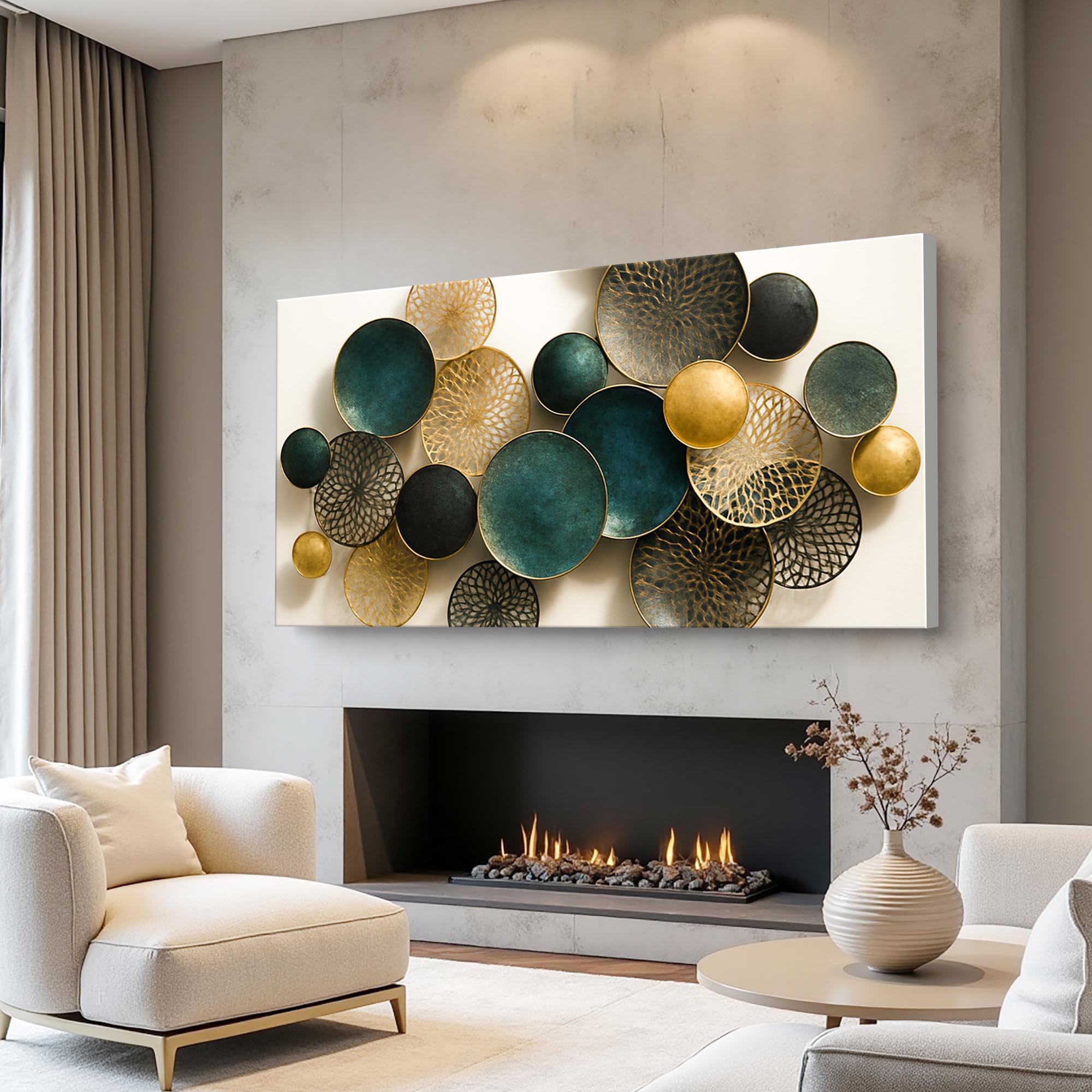 Lotus Leaf Abstract Wall Art Modern Home Decoration