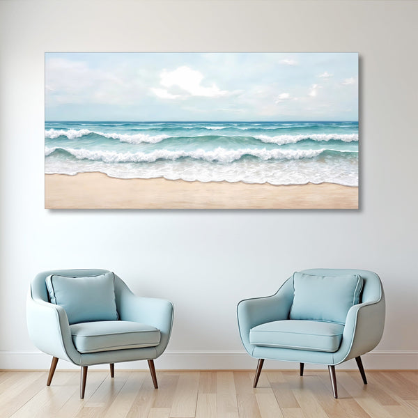 Serene Ocean Wave Coastal Wall Art Modern Décor