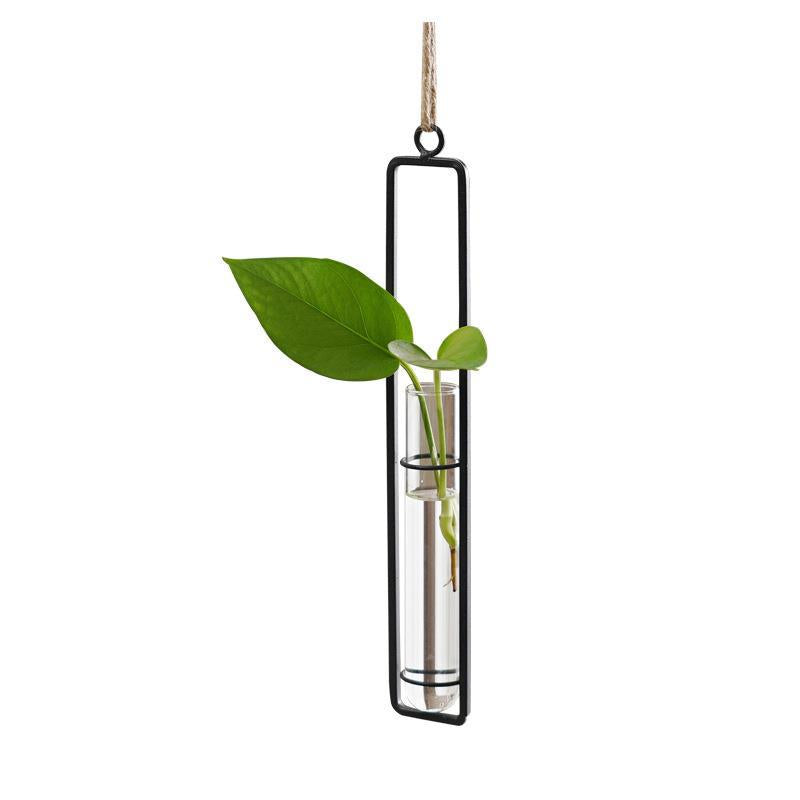 Scandinavian Glass Hydroponic Vase Hanging Wall Plant Decor