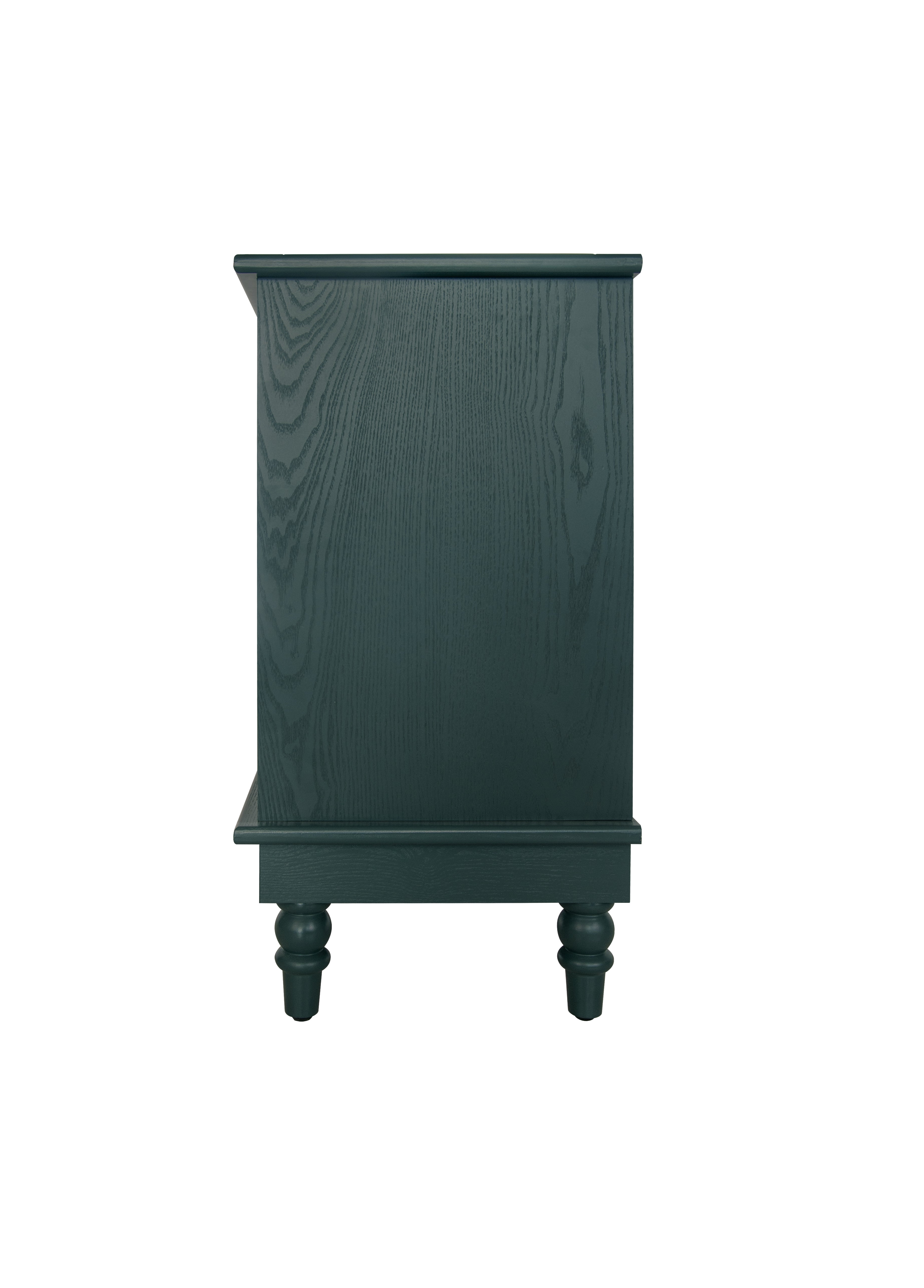 Hollow-Carved 3 Drawer Dresser with Metal Handles Storage