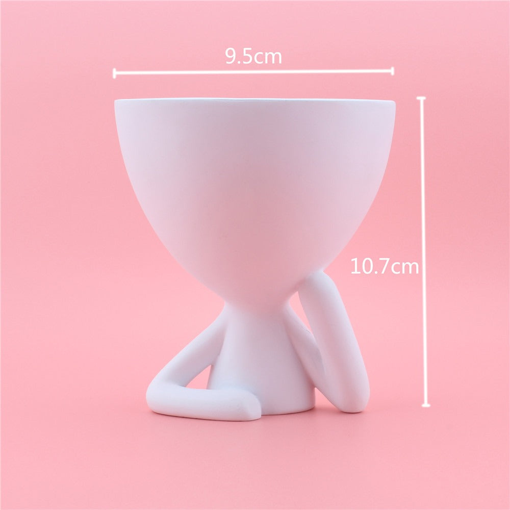 Cartoon Cheek Support Figurine Creative Desktop Home Decoration