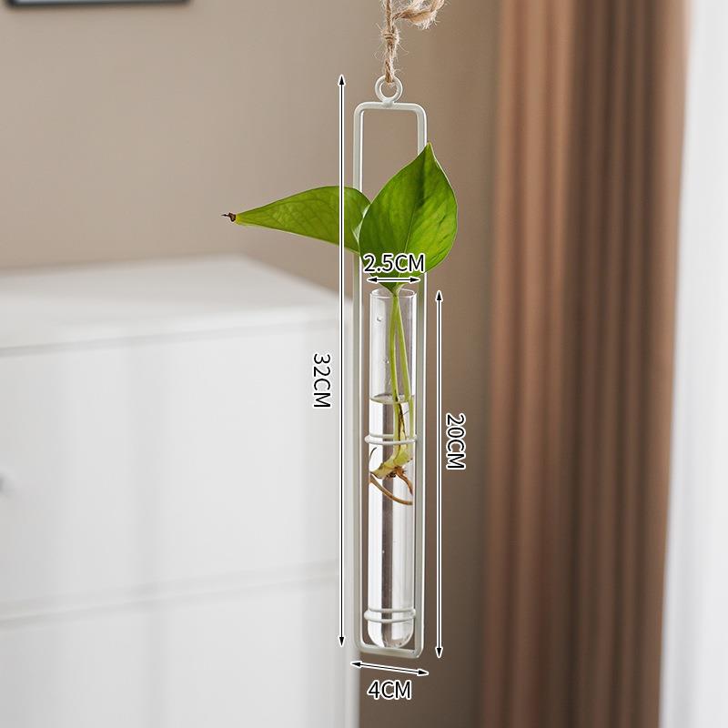 Scandinavian Glass Hydroponic Vase Hanging Wall Plant Decor