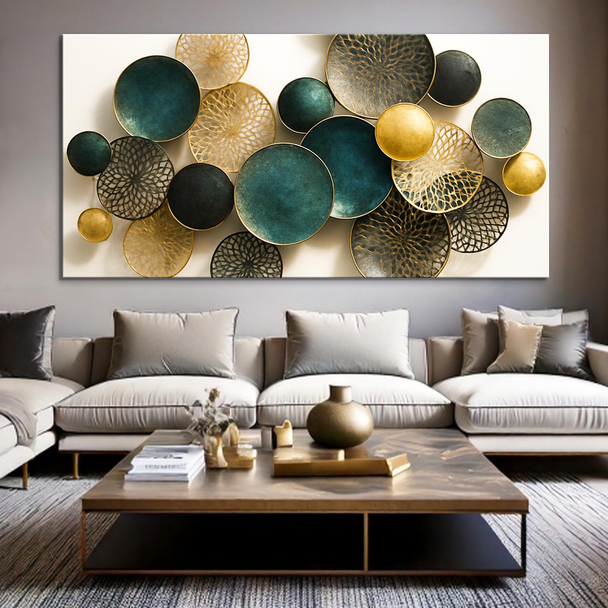 Lotus Leaf Abstract Wall Art Modern Home Decoration