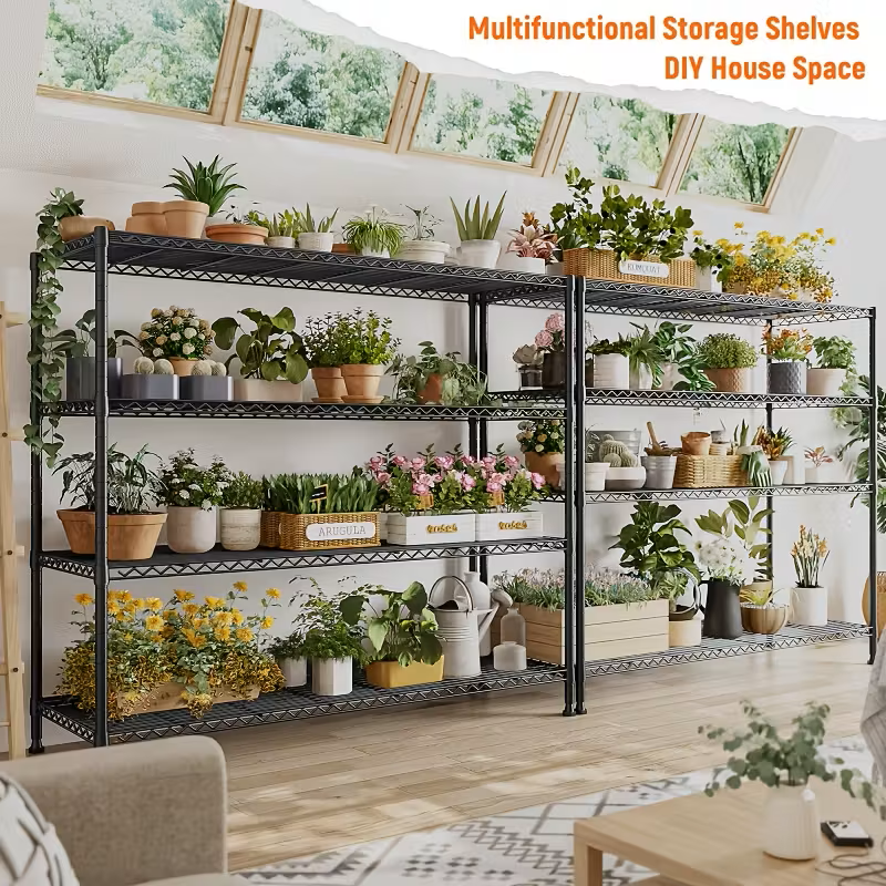 Adjustable Wire Shelving Rack Multi-Tier Storage Shelf Unit