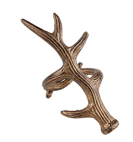 Rustic Antler Aluminum Napkin Rings Set of Four