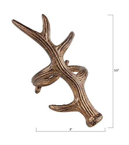 Rustic Antler Aluminum Napkin Rings Set of Four