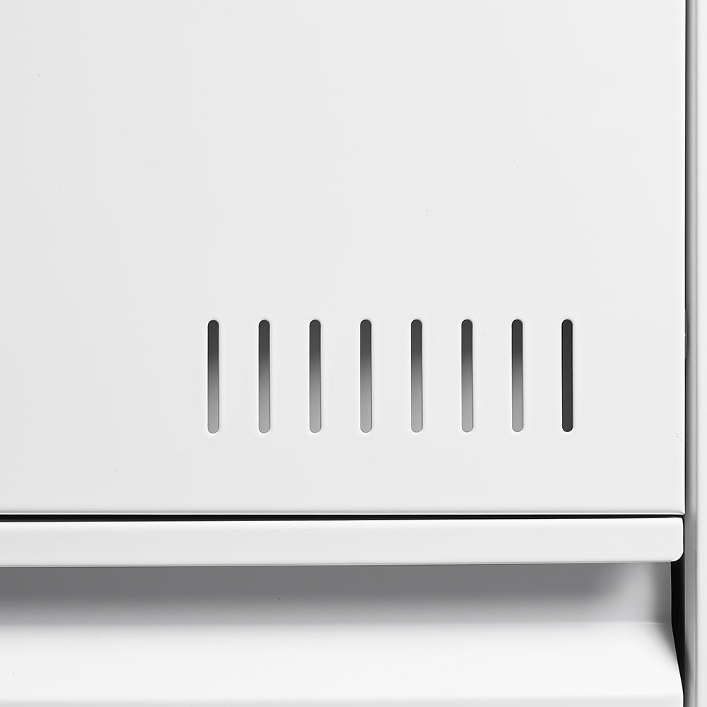 White 3 Drawer Lateral Filing Cabinet with Lock