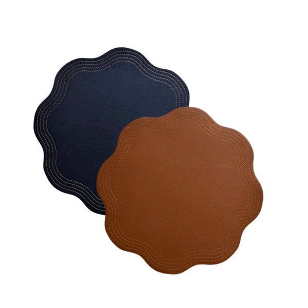 Double Sided Faux Leather Placemat Elegant Dining Table Decor