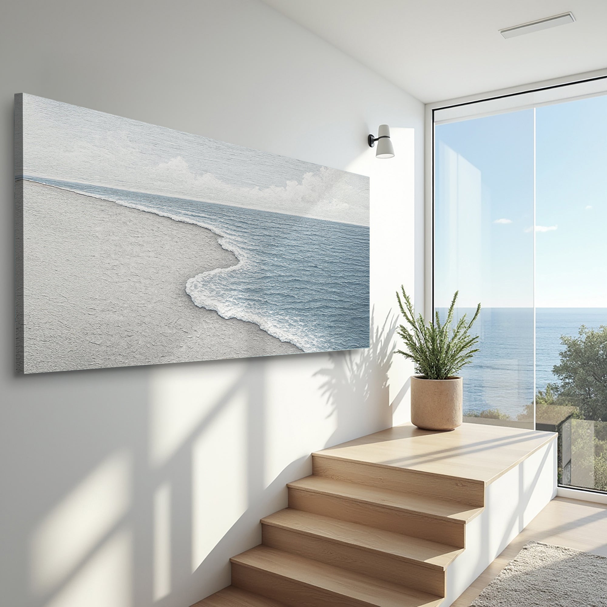 Abstract Beach Shore Wall Art Coastal Home Decoration