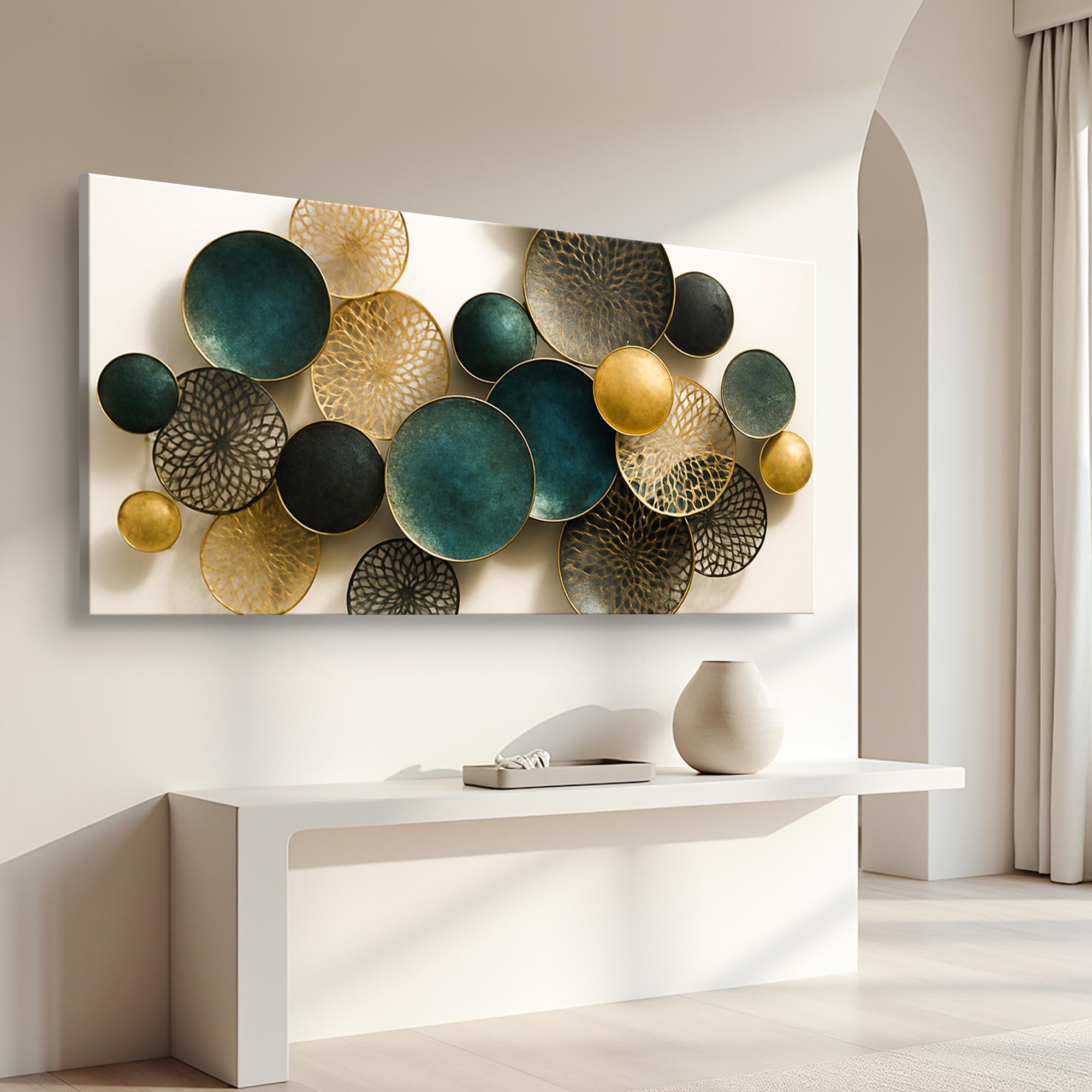 Lotus Leaf Abstract Wall Art Modern Home Decoration