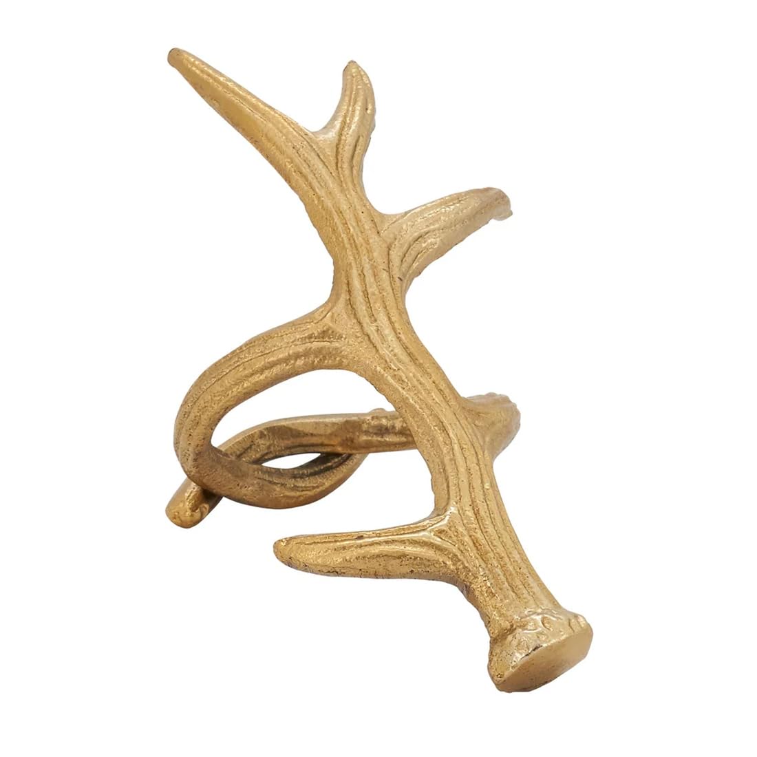 Rustic Antler Aluminum Napkin Rings Set of Four