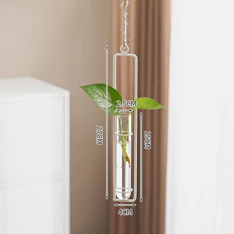 Scandinavian Glass Hydroponic Vase Hanging Wall Plant Decor