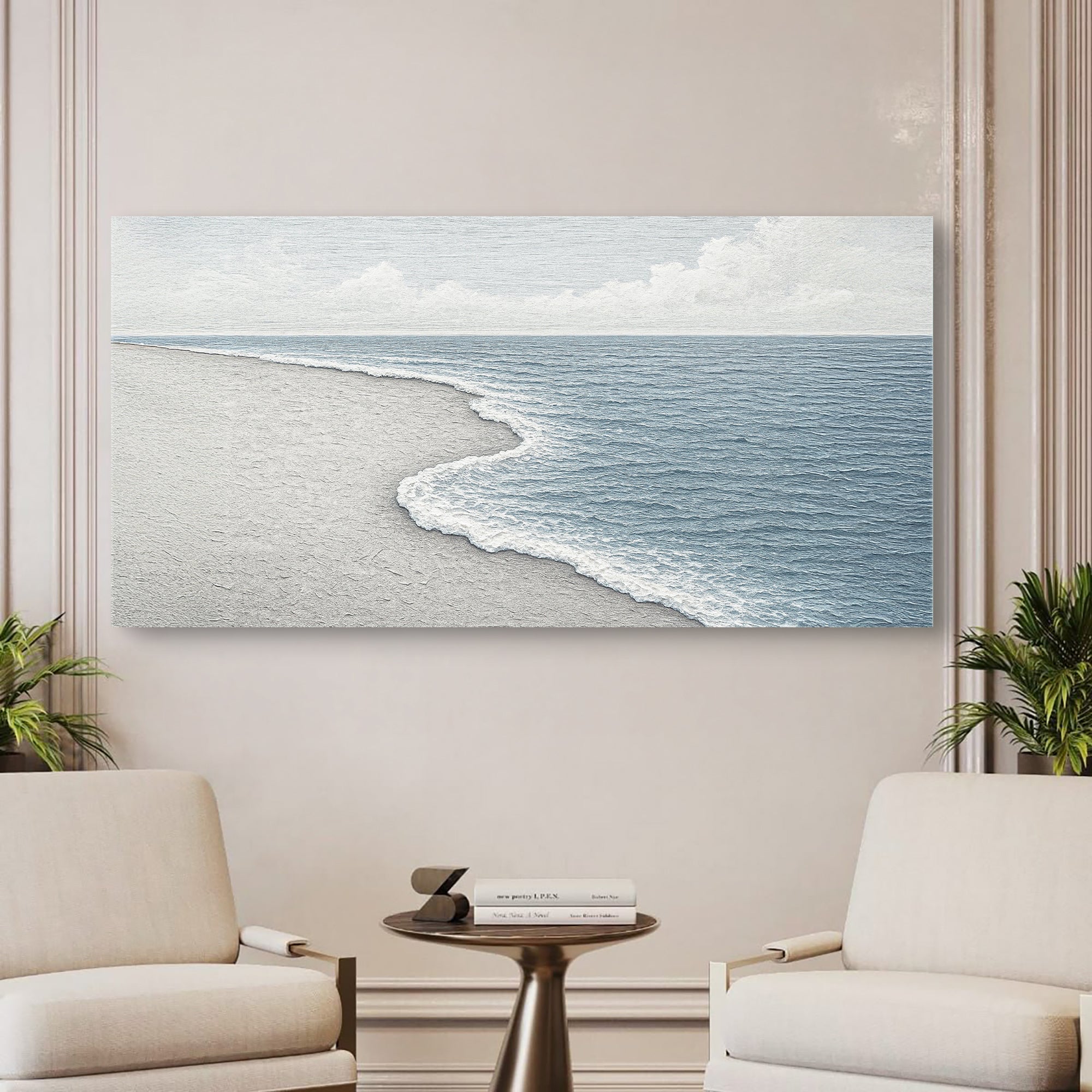 Abstract Beach Shore Wall Art Coastal Home Decoration