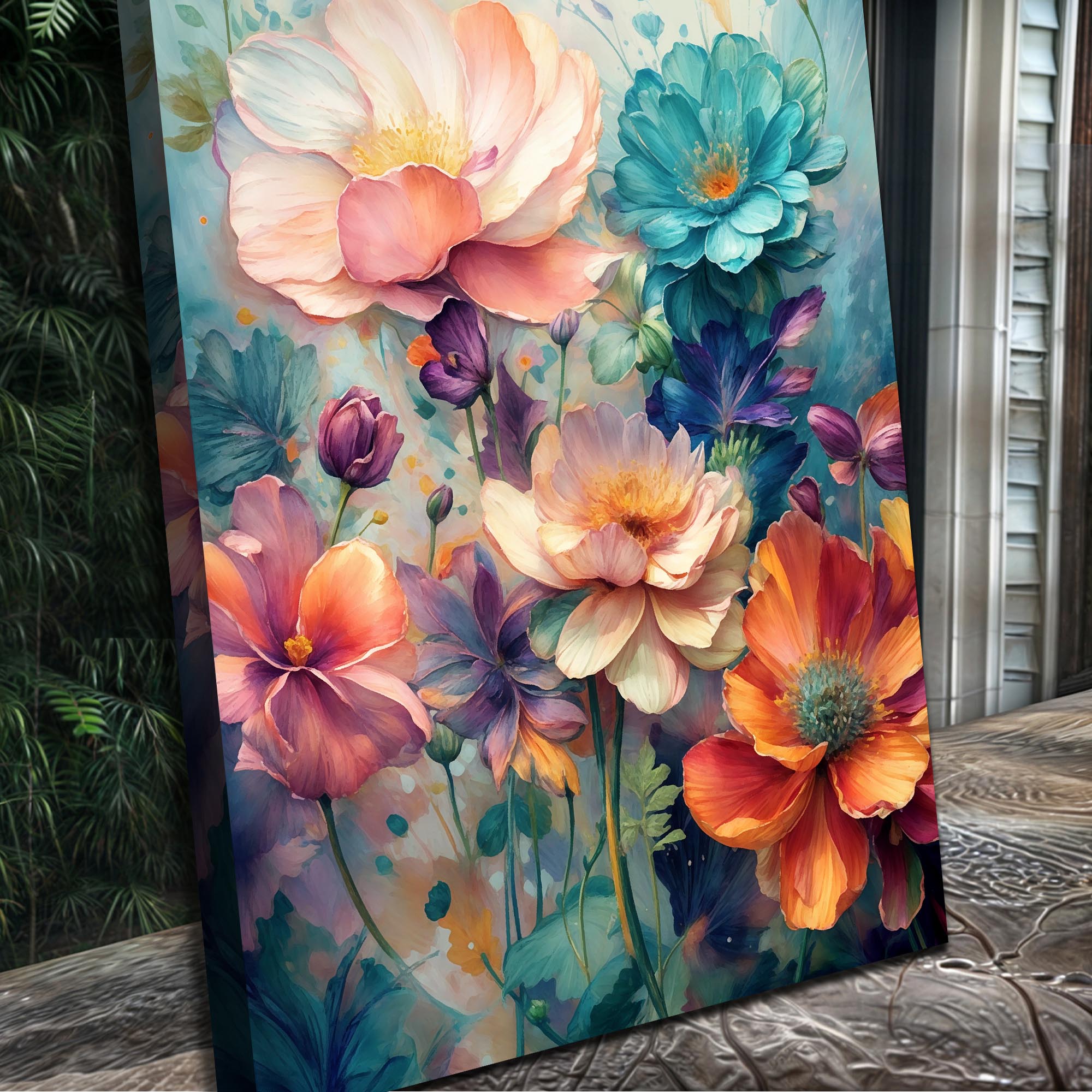 Spring Bouquet Floral Wall Art Elegant Home Decoration