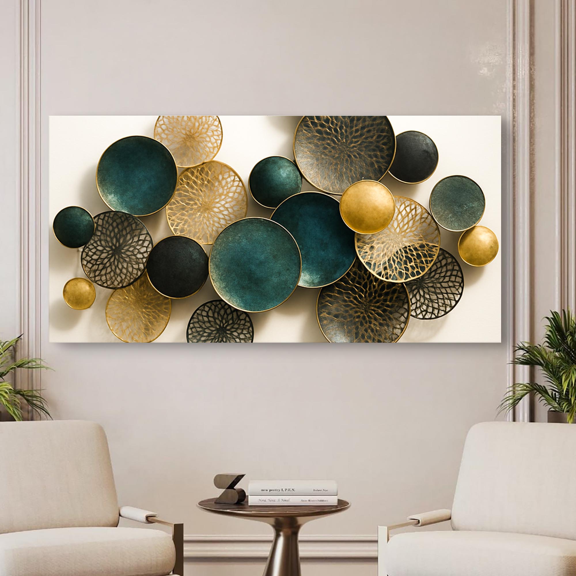 Lotus Leaf Abstract Wall Art Modern Home Decoration
