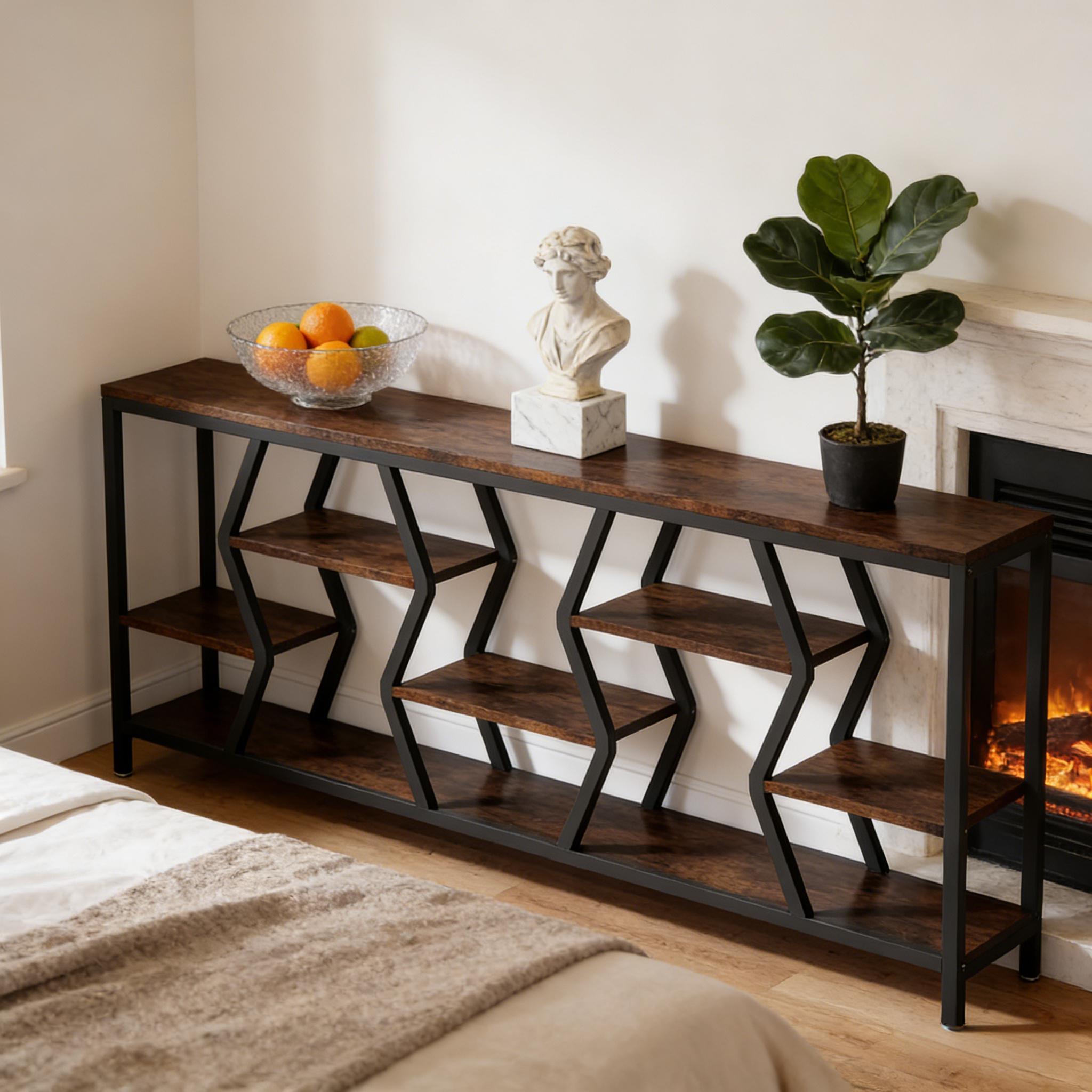 Durable Sofa Console Table with Generous Storage