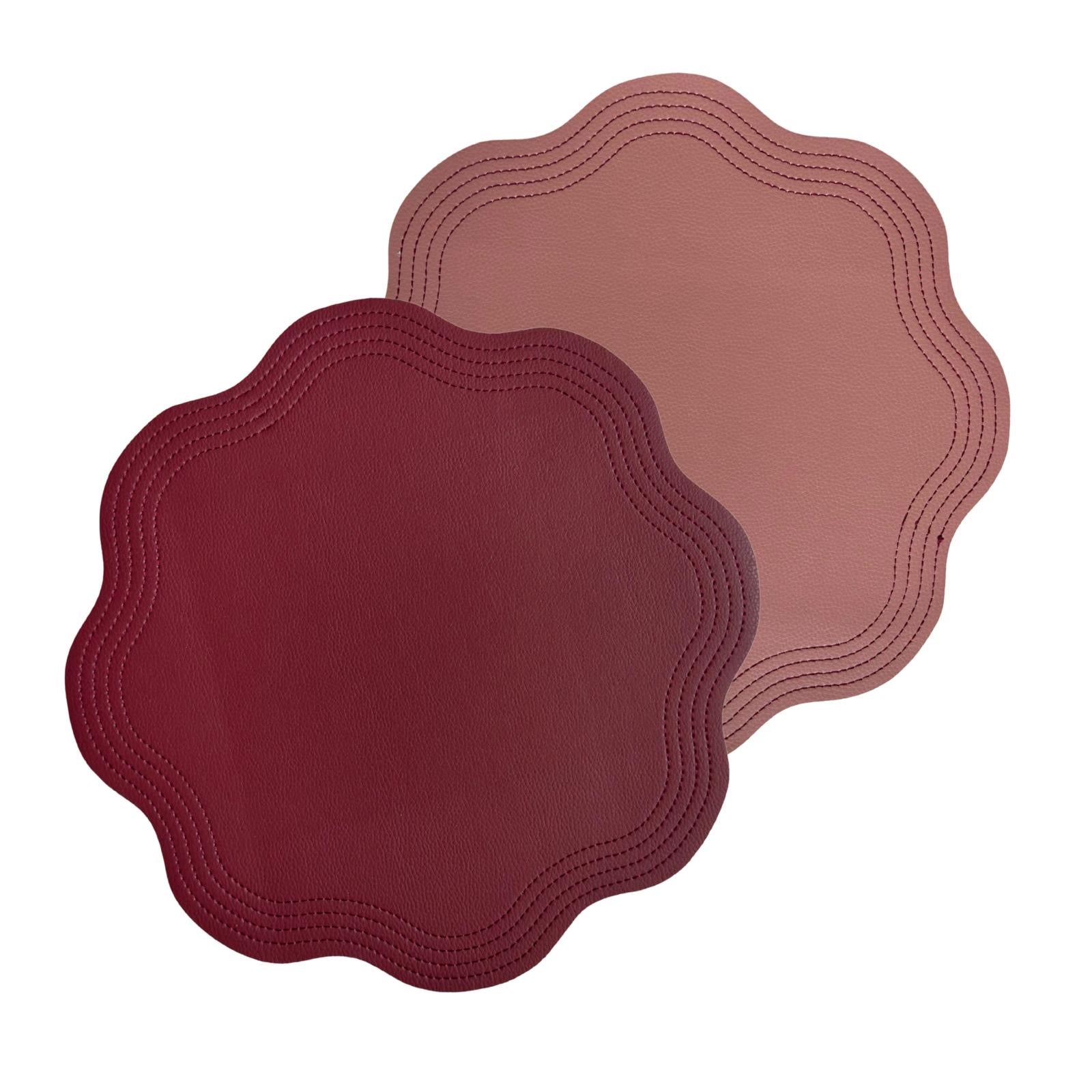 Double Sided Faux Leather Placemat Elegant Dining Table Decor