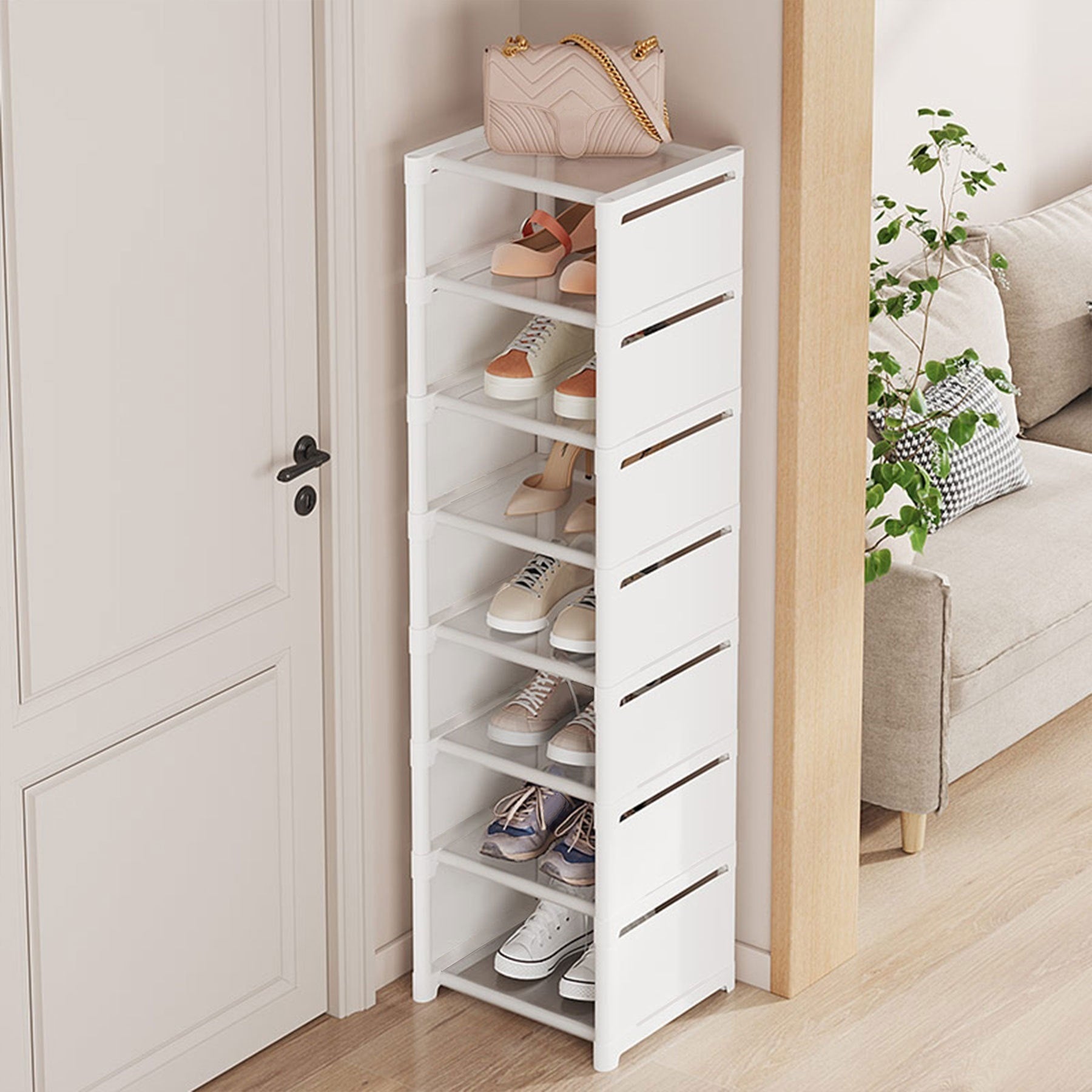 Simple Multi-Layer Shoe Rack Space-Saving Doorway Storage Shelf