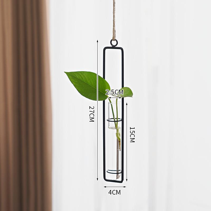 Scandinavian Glass Hydroponic Vase Hanging Wall Plant Decor