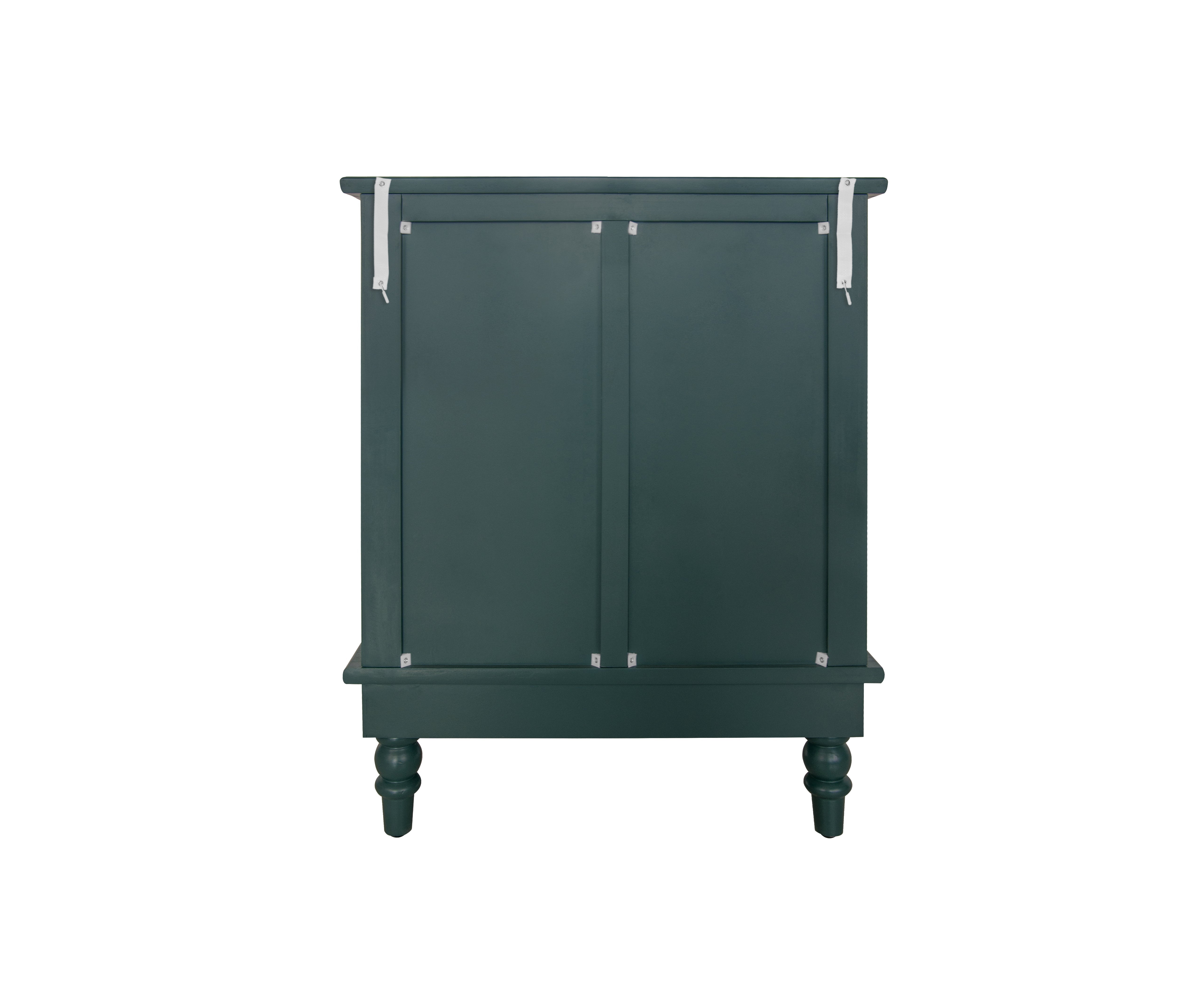 Hollow-Carved 3 Drawer Dresser with Metal Handles Storage