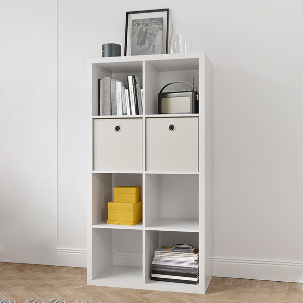Smart Cube 8-Cube Organizer Bookcase Storage Shelves White