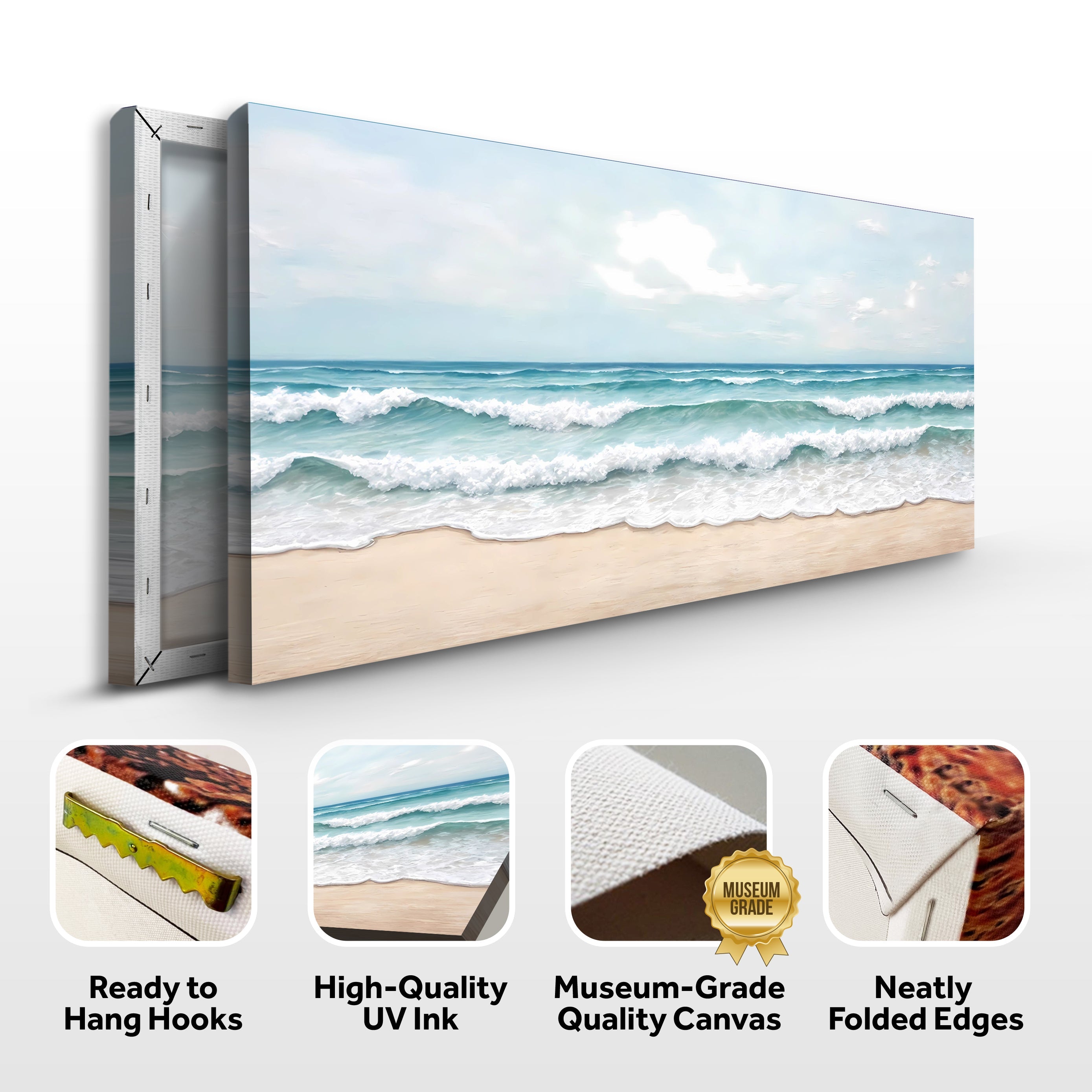 Serene Ocean Wave Coastal Wall Art Modern Décor