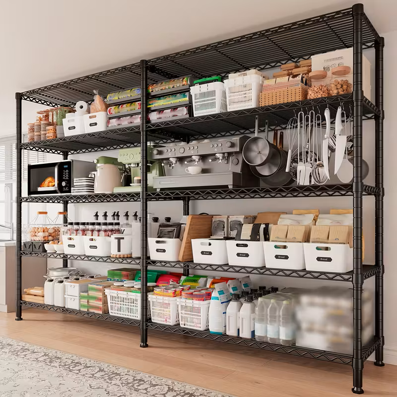 Adjustable Wire Shelving Rack Multi-Tier Storage Shelf Unit