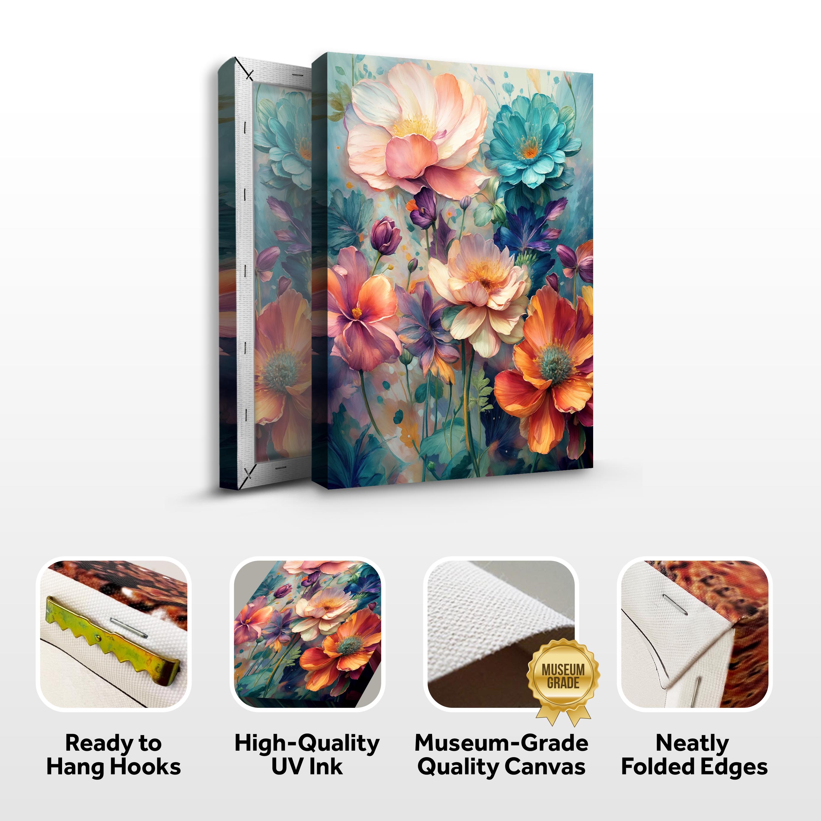 Spring Bouquet Floral Wall Art Elegant Home Decoration