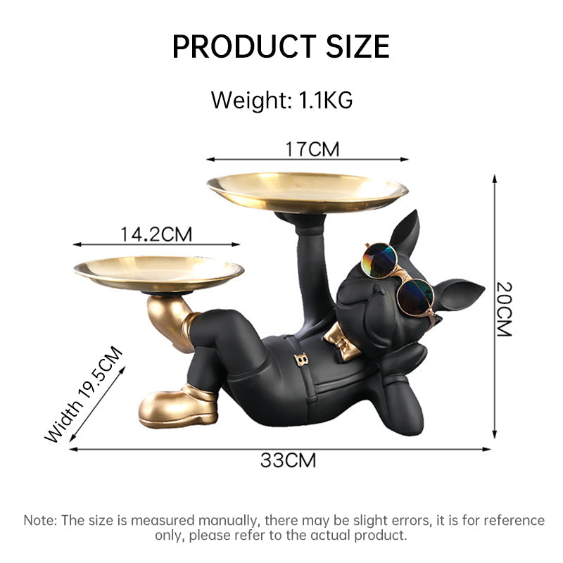 Cute French Bulldog Resin Figurine Table Decor Ornament