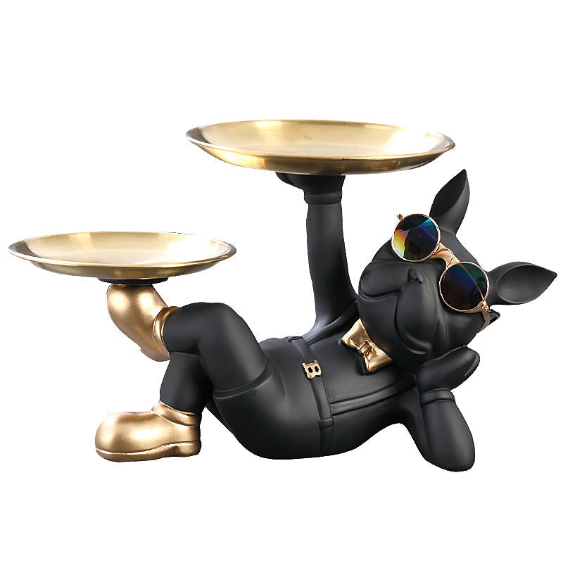 Cute French Bulldog Resin Figurine Table Decor Ornament