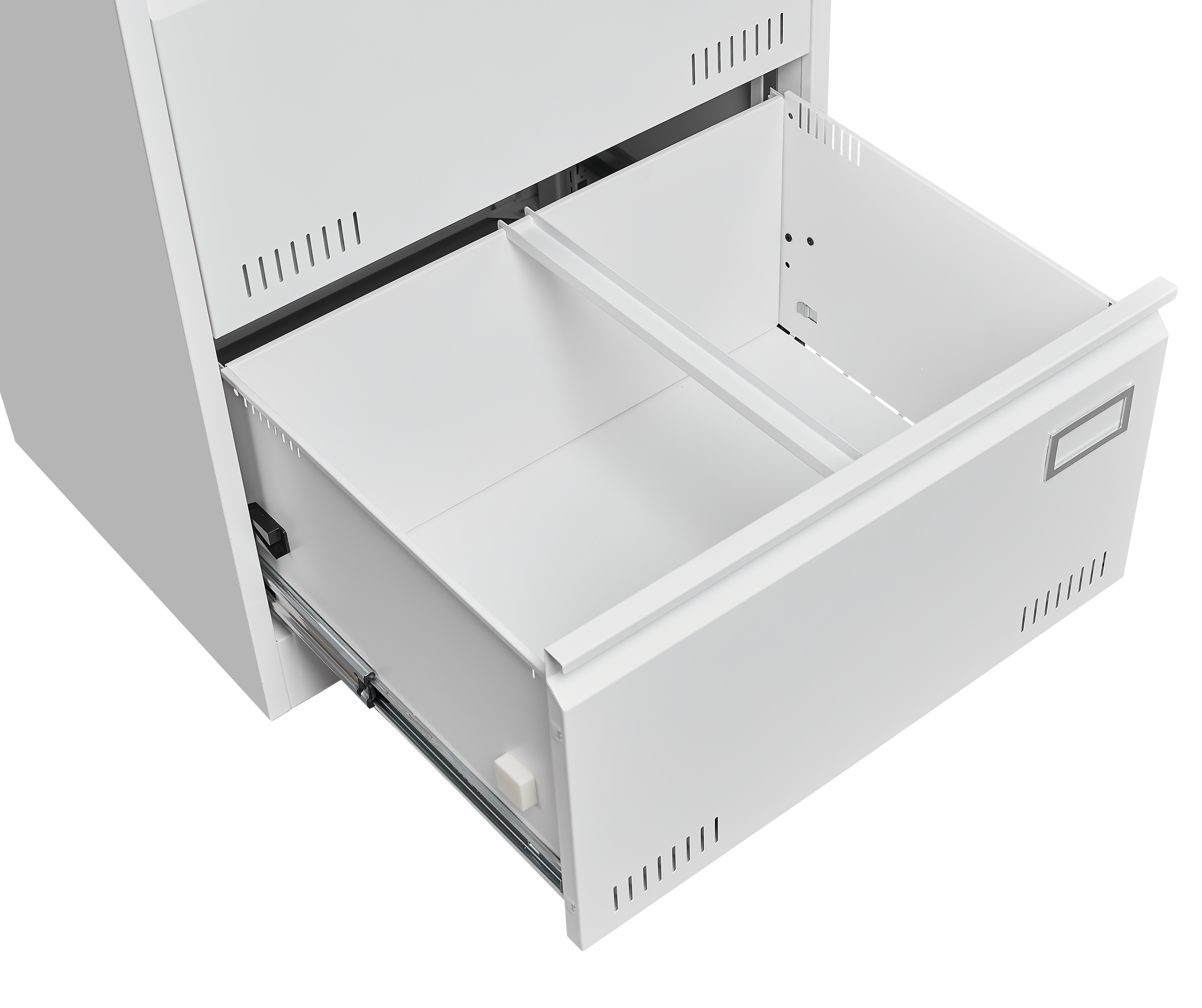 White 3 Drawer Lateral Filing Cabinet with Lock