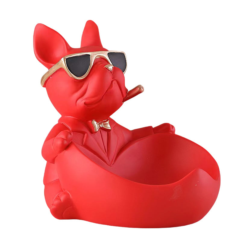 Cute French Bulldog Resin Figurine Table Decor Ornament