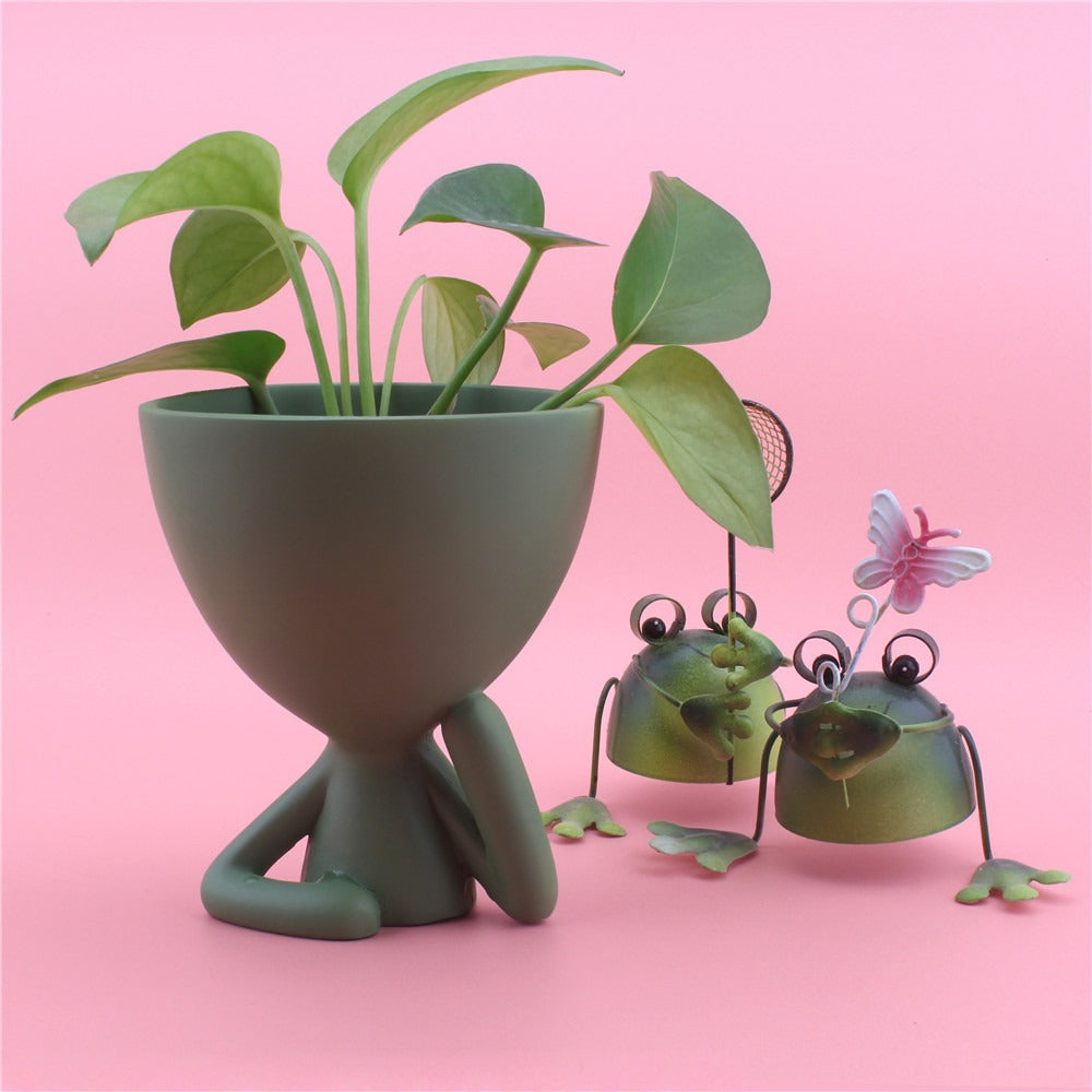 Cartoon Cheek Support Figurine Creative Desktop Home Decoration