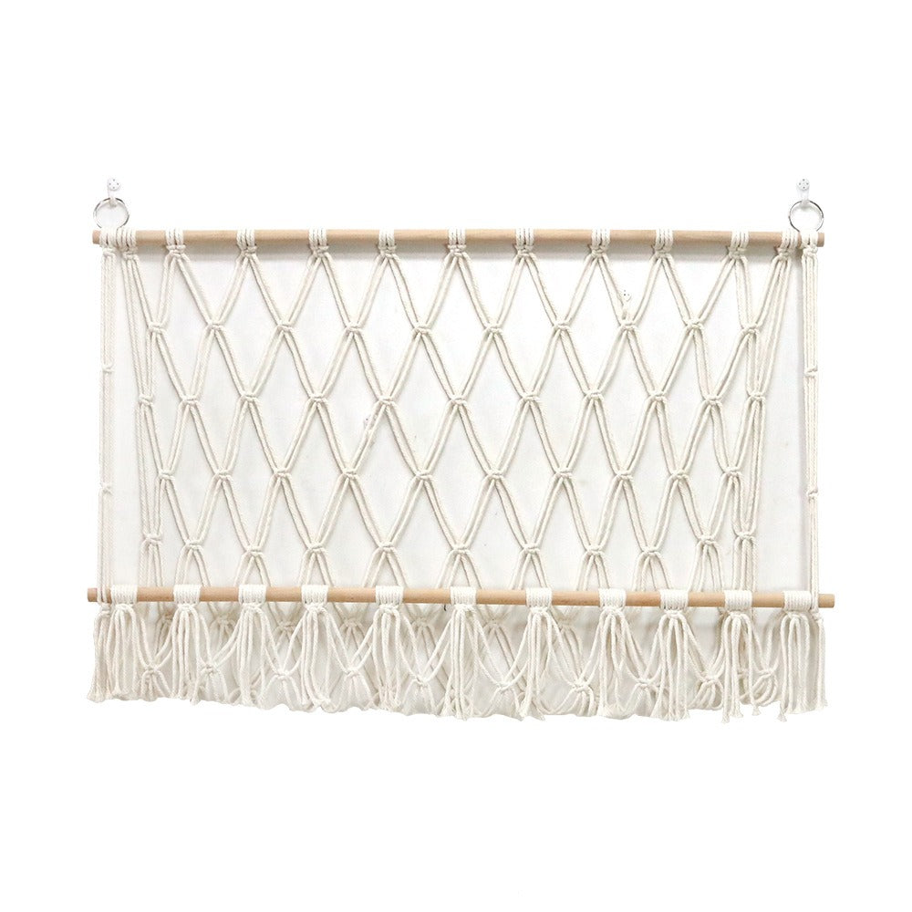 Cotton Rope Woven Wall Hanging Toy Storage Hammock Decor