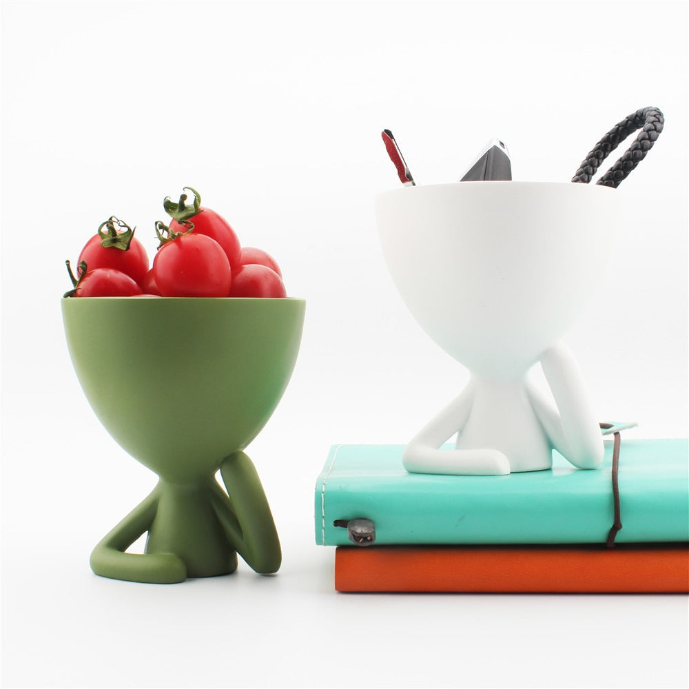 Cartoon Cheek Support Figurine Creative Desktop Home Decoration
