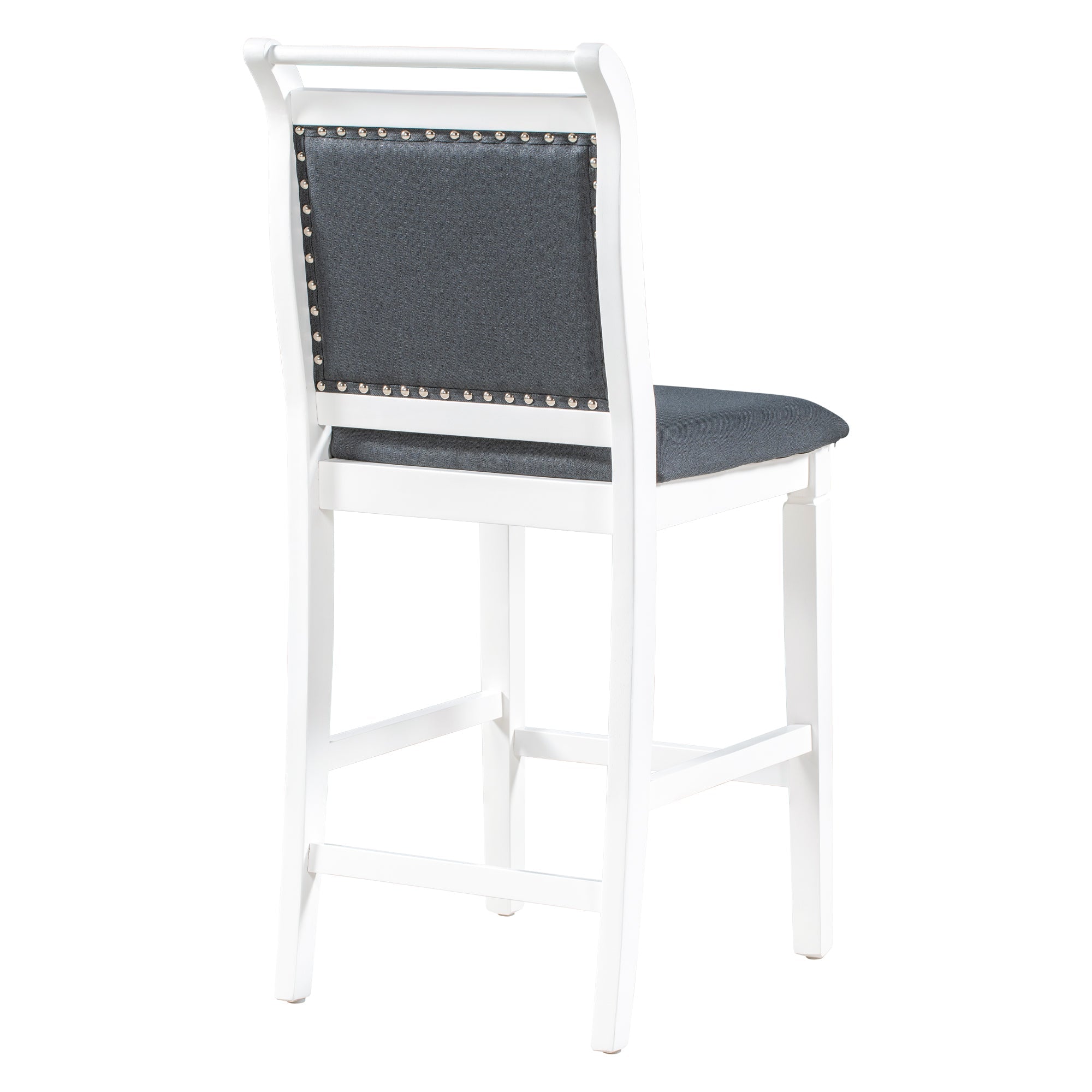 3-Piece Drop Leaf Dining Table Set White Gray