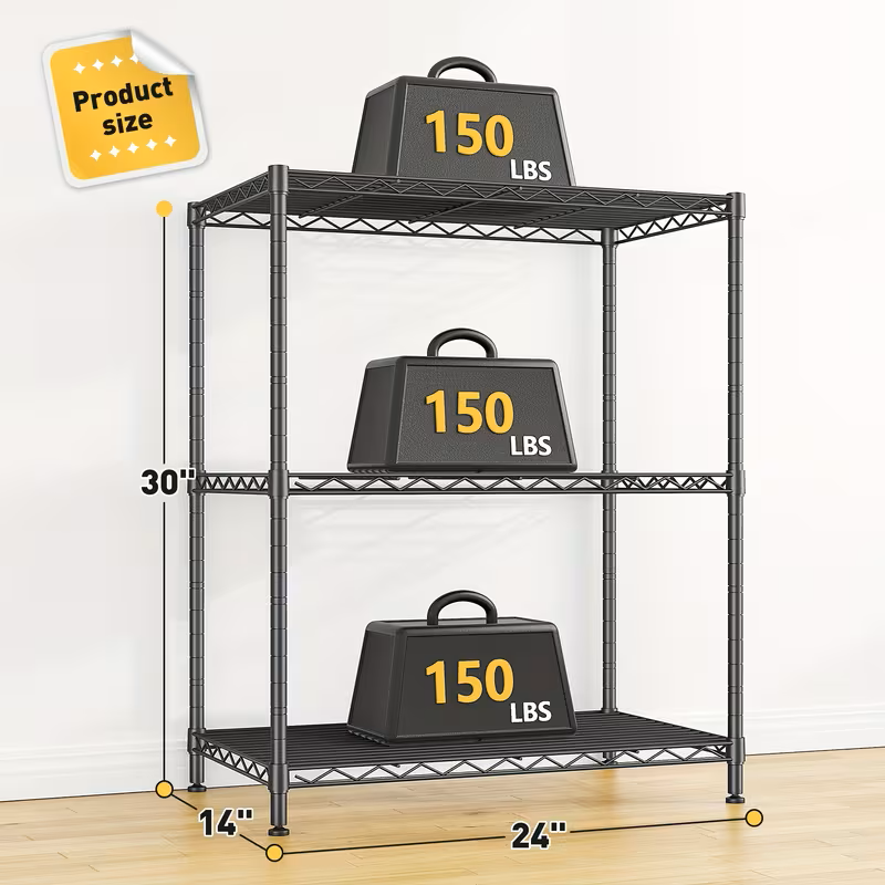 Adjustable Wire Shelving Rack Multi-Tier Storage Shelf Unit