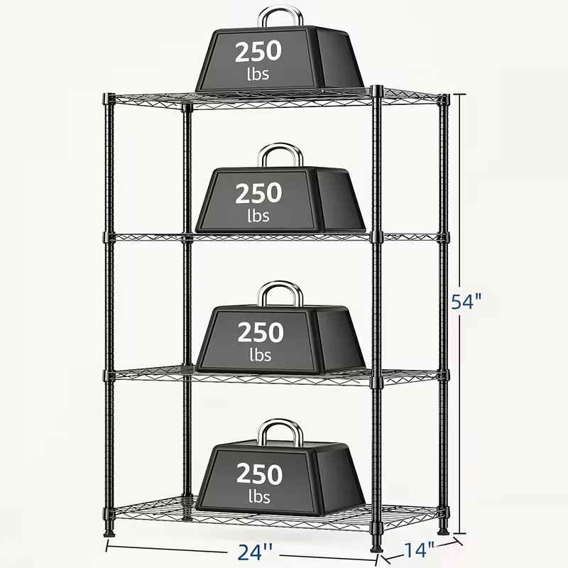 Adjustable Wire Shelving Rack Multi-Tier Storage Shelf Unit