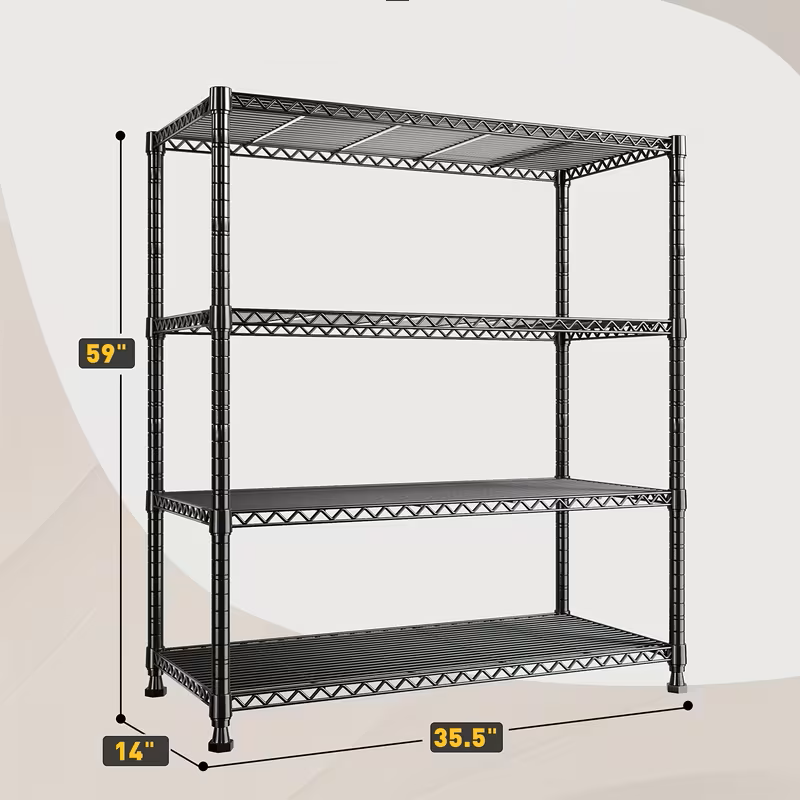 Adjustable Wire Shelving Rack Multi-Tier Storage Shelf Unit